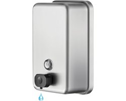 modunful Handzeepdispenser, handmatige zeepdispenser van roestvrij staal voor badkamer, commercieel en huishouden, wandmontage, vloeibare zeeppomp voor keuken, restaurant, inhoud 1000 ml