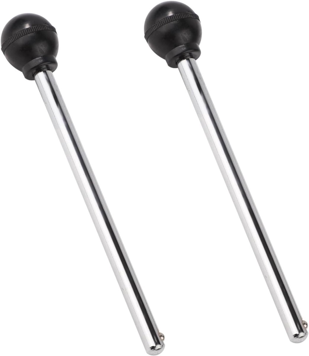2st Gewichtstapelpen, 3/8inch Diameter 4,4inch Vergrendelingsruimte Ronde Duurzame Zware Gewichtsmachinepen Fitnesspin Oefenmachine-Accessoires Familie Commerciële Sportschool(Zwart, Zilver)
