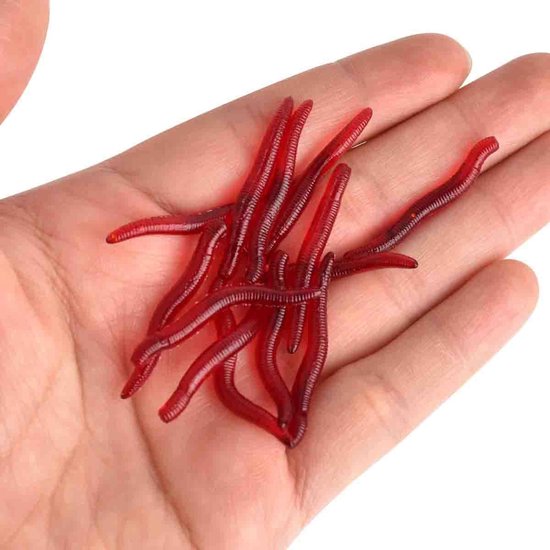 Zachte Aas Set Realistische Valse Regenworm Worm Elastische Rubber Regenworm Visaas — afbeelding 2