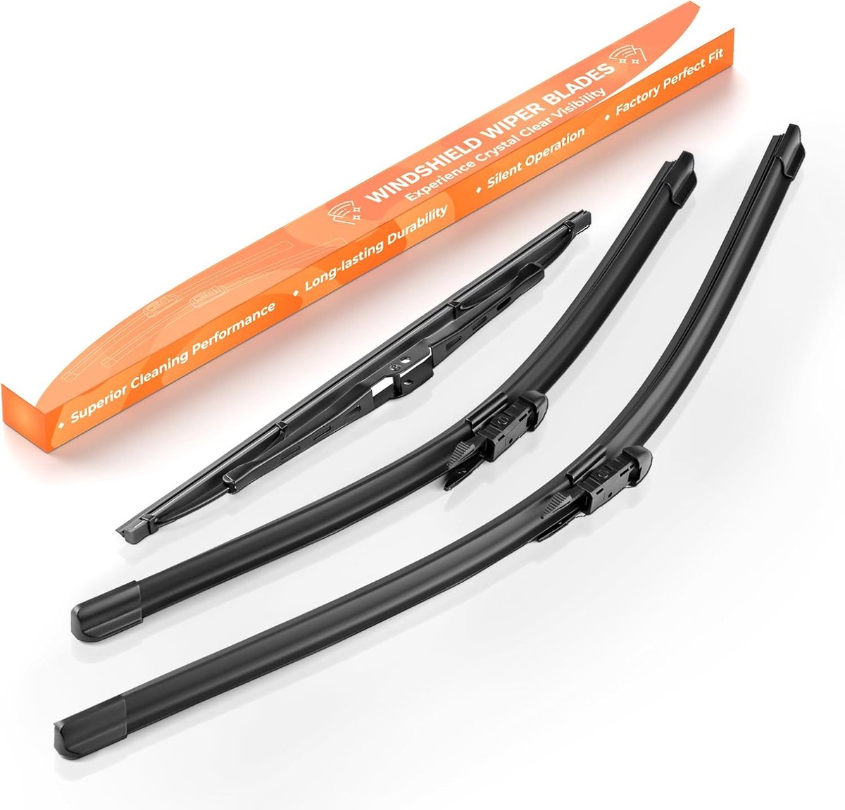 Ruitenwisserbladen voor + achter, set van 3, 600 mm/475 mm/340 mm