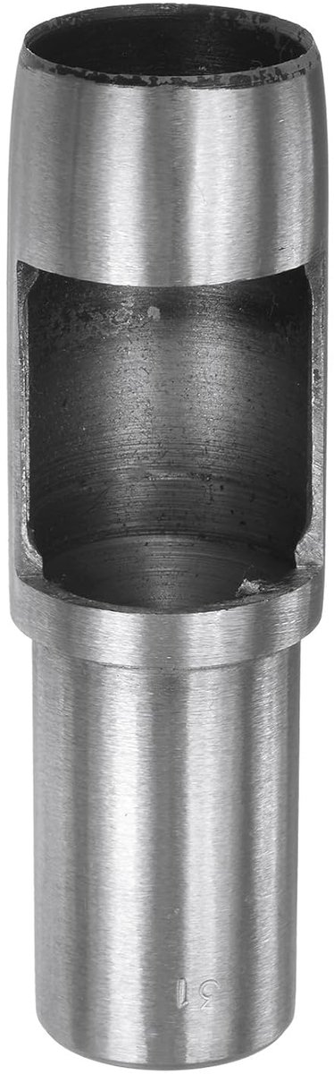 Gatstans voor leer, 31 mm, gereedschap voor het boren van ronde gaten, riem, koolstofstaal, individuele stans voor het snijden van armbanden, horloge, handwerk, leer, rubber, papier, stof