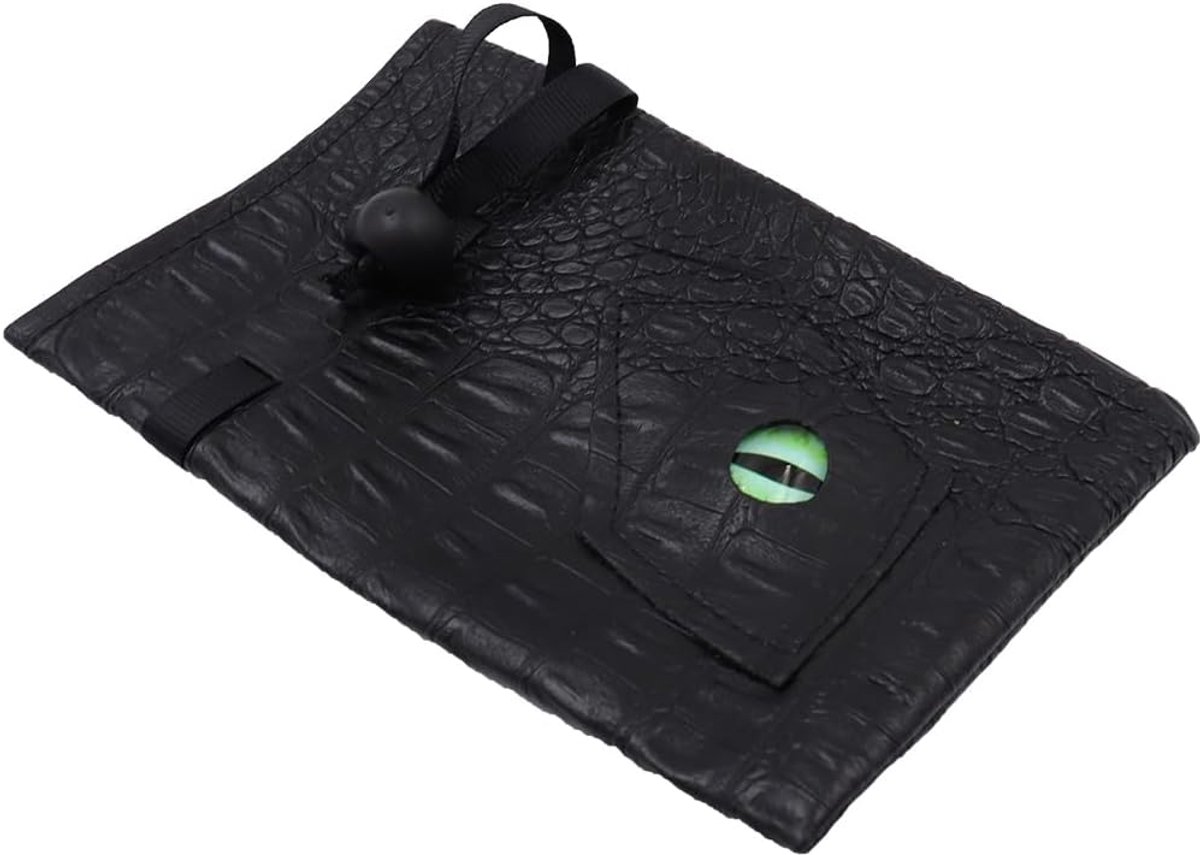 Drakenoog Dobbelzak, DND Leren Dobbelzak, Dungeons en Draken, RPG Tablelap Games Cadeau - Groen Oog