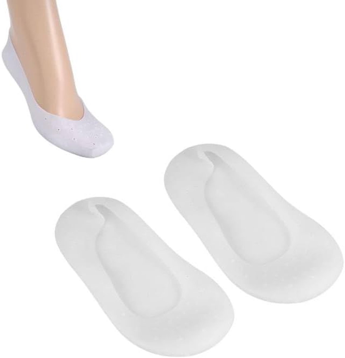Vochtinbrengende gelsokken, 1 paar/set voeten, siliconen sokken, vochtinbrengende bescherming, schoonheidsverzorging, gebarsten huid, spa behandeling voor eelt verwijderen (L)