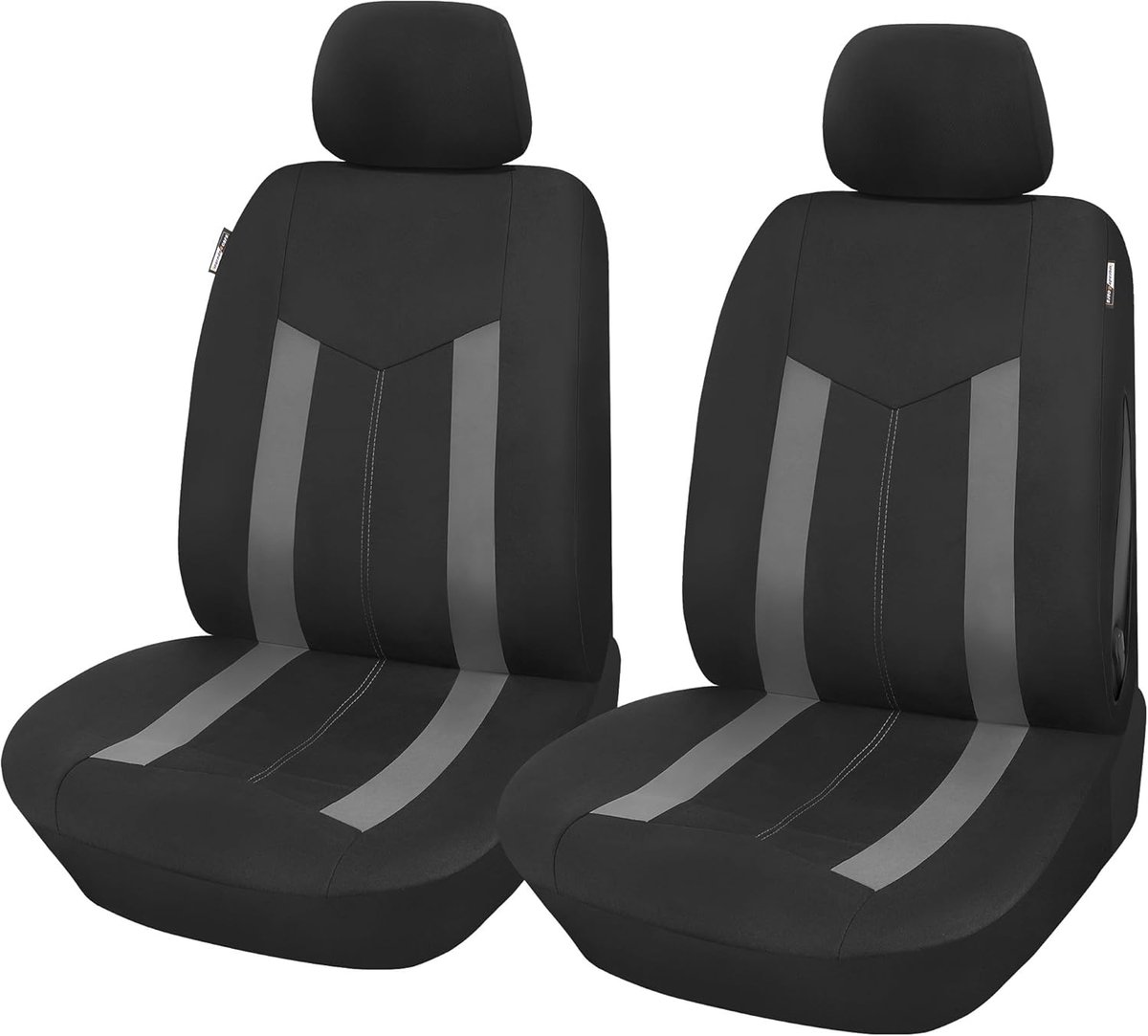Autostoel-Hoezen Voorstoelen Universeel Zwart Grijs | Universele Autostoel-Hoes voor Bestuurdersstoel en Passagier | Auto Accessoires Interieur