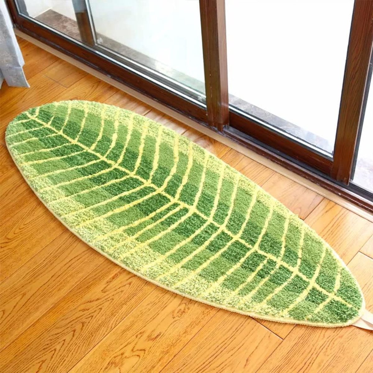 blad badkamertapijten GreeneryEntryway tapijt grappige badmat slaapkamer decor tapijt antislip vloer tapijt badmat absorberende bahtub matten (18 × 47 inch)