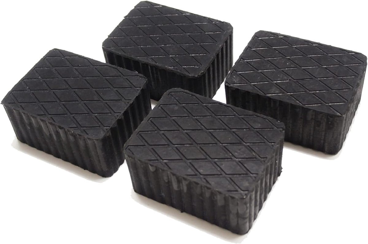 4st Universele Rubberen Blokken voor Hefbruggen, Afmetingen: 160x120x20/30/40/60/70/80, 120x120x35mm | Rubberblokken Kit met BEST-GRIP Technologie (4 X B080)