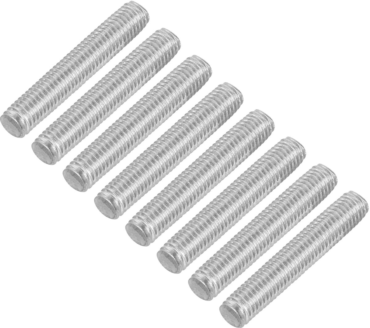Set van 8 draadstangen, M5 x 30 mm, roestvrij staal, 304 klinknagels, stang rechtse schroefdraad, M5-0.8, voor montage van meubels en machines