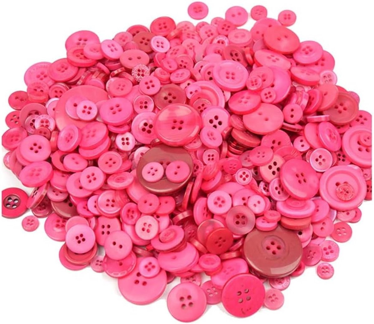 Knopenset, 600 stuks, hars, knutselknopen, 2/4 gaten, rond, kunststof knopen, kinderknopen, gemengde maten, doe-het-zelf knopen voor knutselen, naaien, schilderen, cadeau