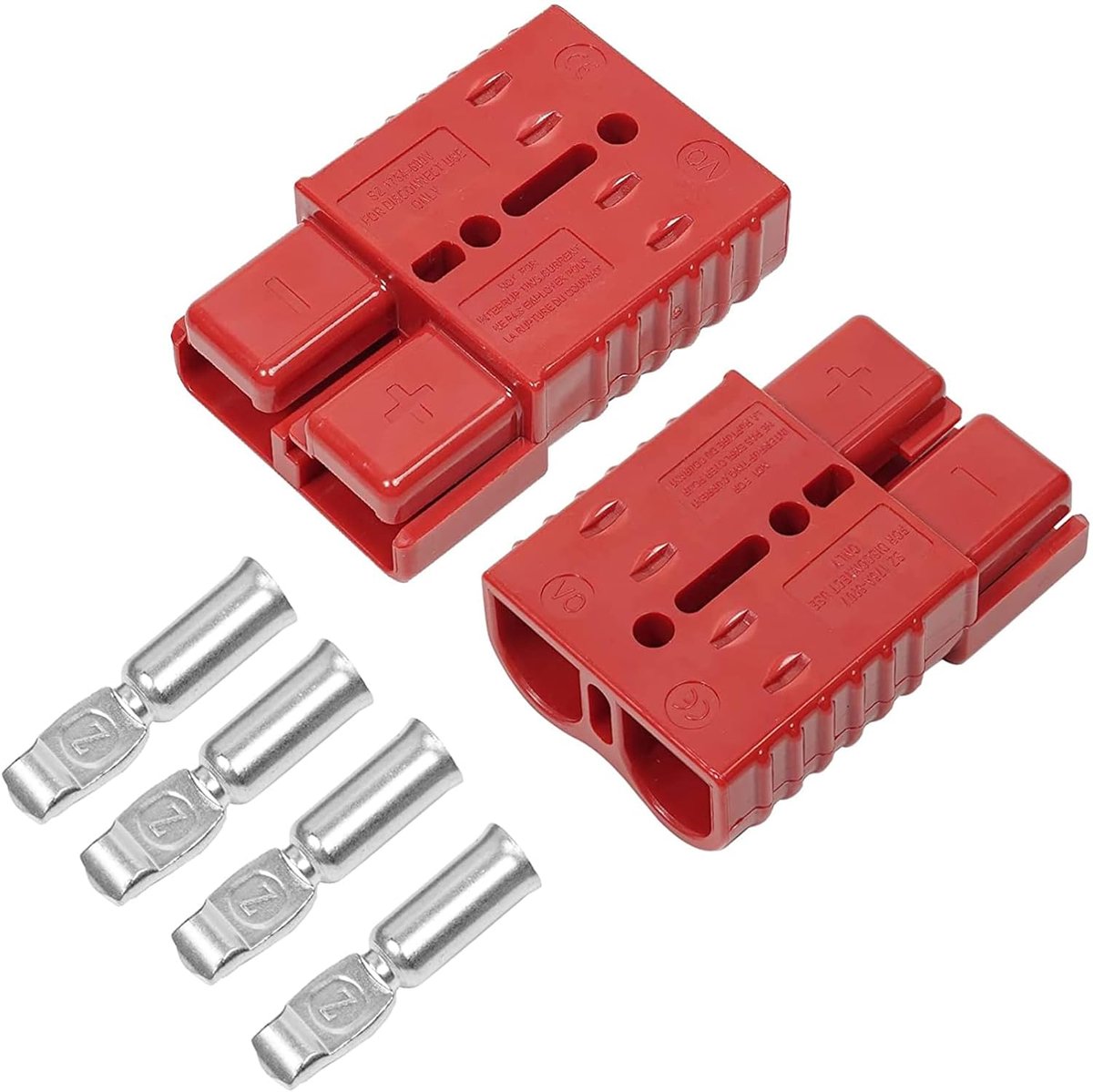 stekker 175A 600V aanhangerkoppeling voor kabeltakel, Quick Connect batterij connector snelaansluiting stekker (175A + rubberen deksel)