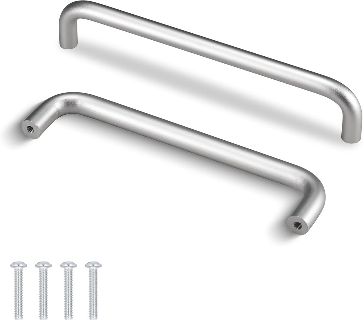 10 stuks keukengrepen, zilveren kastgreep, ladegrepen, voor kast, kledingkast, badkamer (gat in het midden: 192 mm)