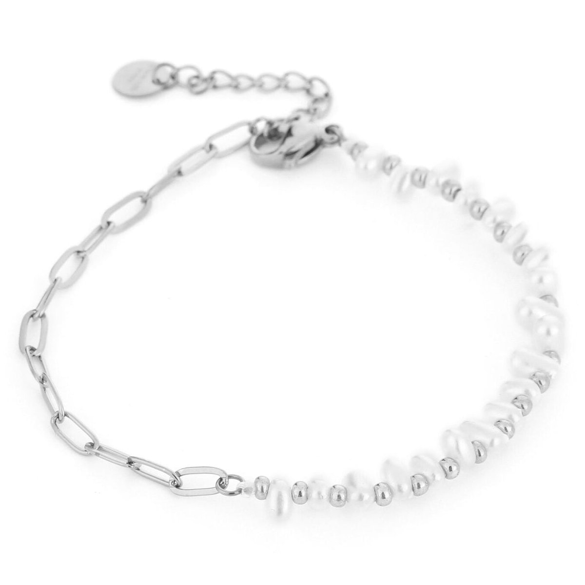Michelle Bijou Armband Pareltjes zilver wit