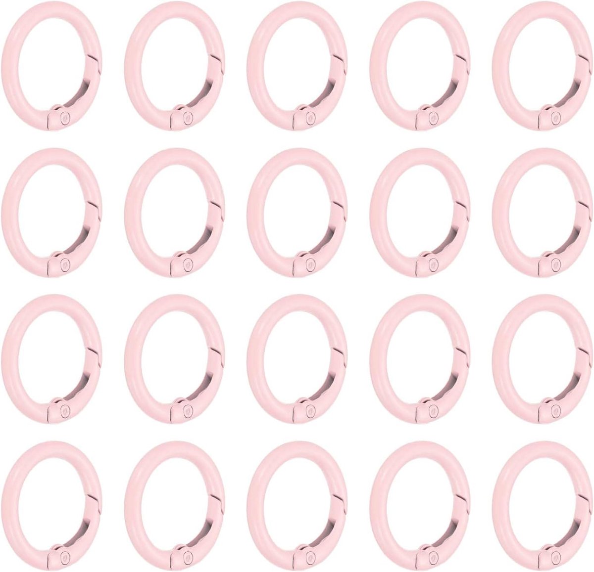 1 inch Spring O Ring, 50 stks O Ring Clip Sleutelhanger Clip Portemonnee Clips Trigger Gesp Cirkel Metalen Binder Snap Ronde voor Handtassen Bandjes Portemonnee Schoudertas Haak Sleutelhanger