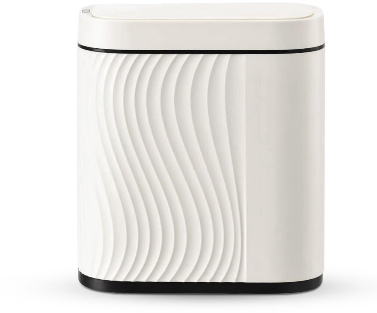 8 l, smart sensor vuilnisemmer keuken met deksel, cosmetica-emmer, vuilnisemmer badkamer, 26,5 x 29,5 x 14 cm (wit)