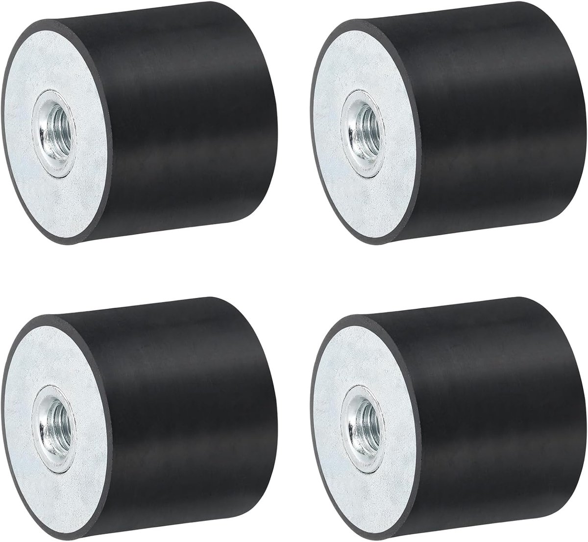 4 stuks 40 x 35 mm M10 schroefdraadbussen van rubber, trillingsisolatoren, vervangt anti-vibratiepads plat Silentblok-basisblok