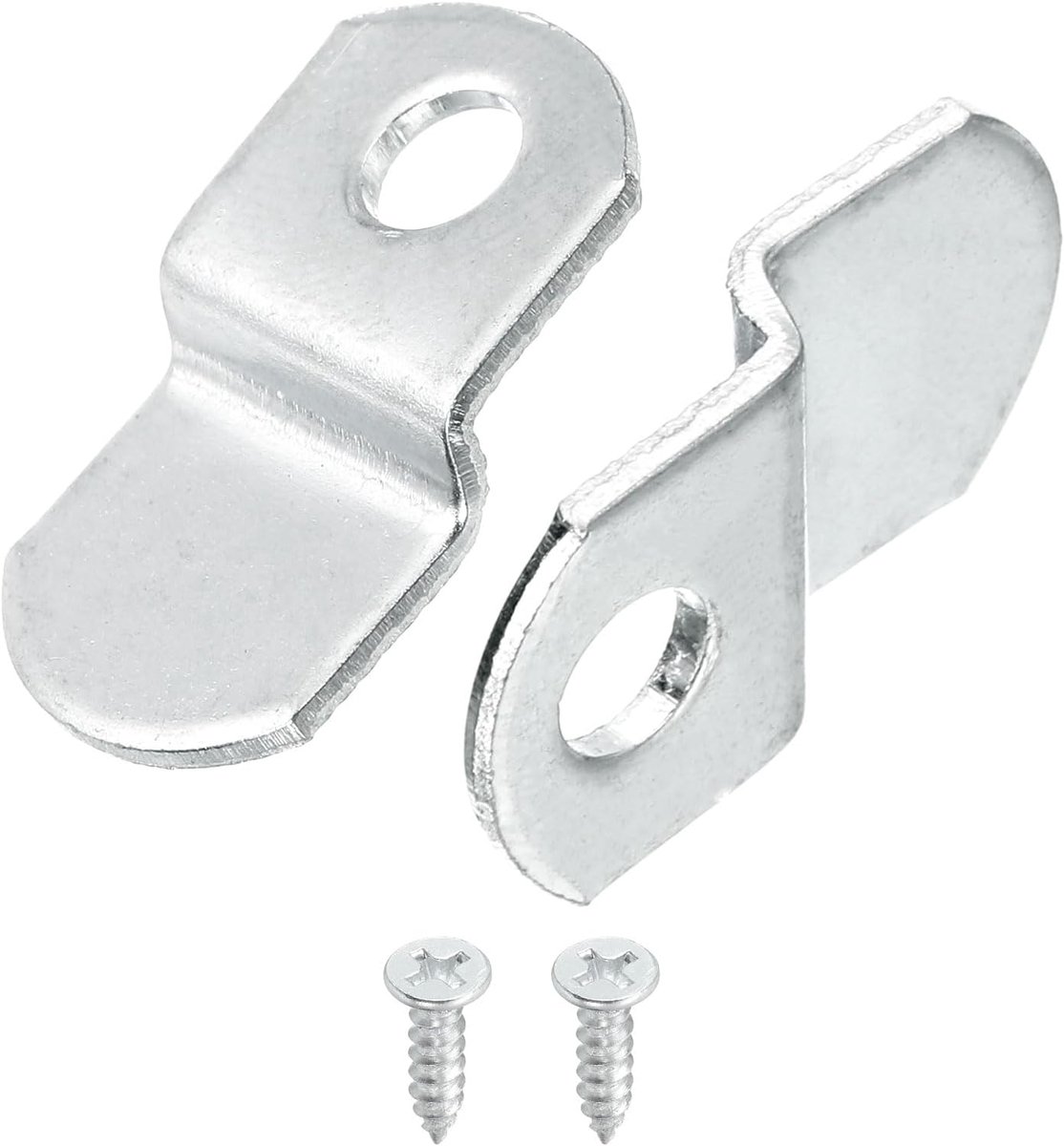 15 stuks 1/8 inch offset clips voor canvas, clips voor fotolijst en spiegel in Z-vorm, schildermontage op canvas met 1 bevestigingsgat en schroeven, zilver
