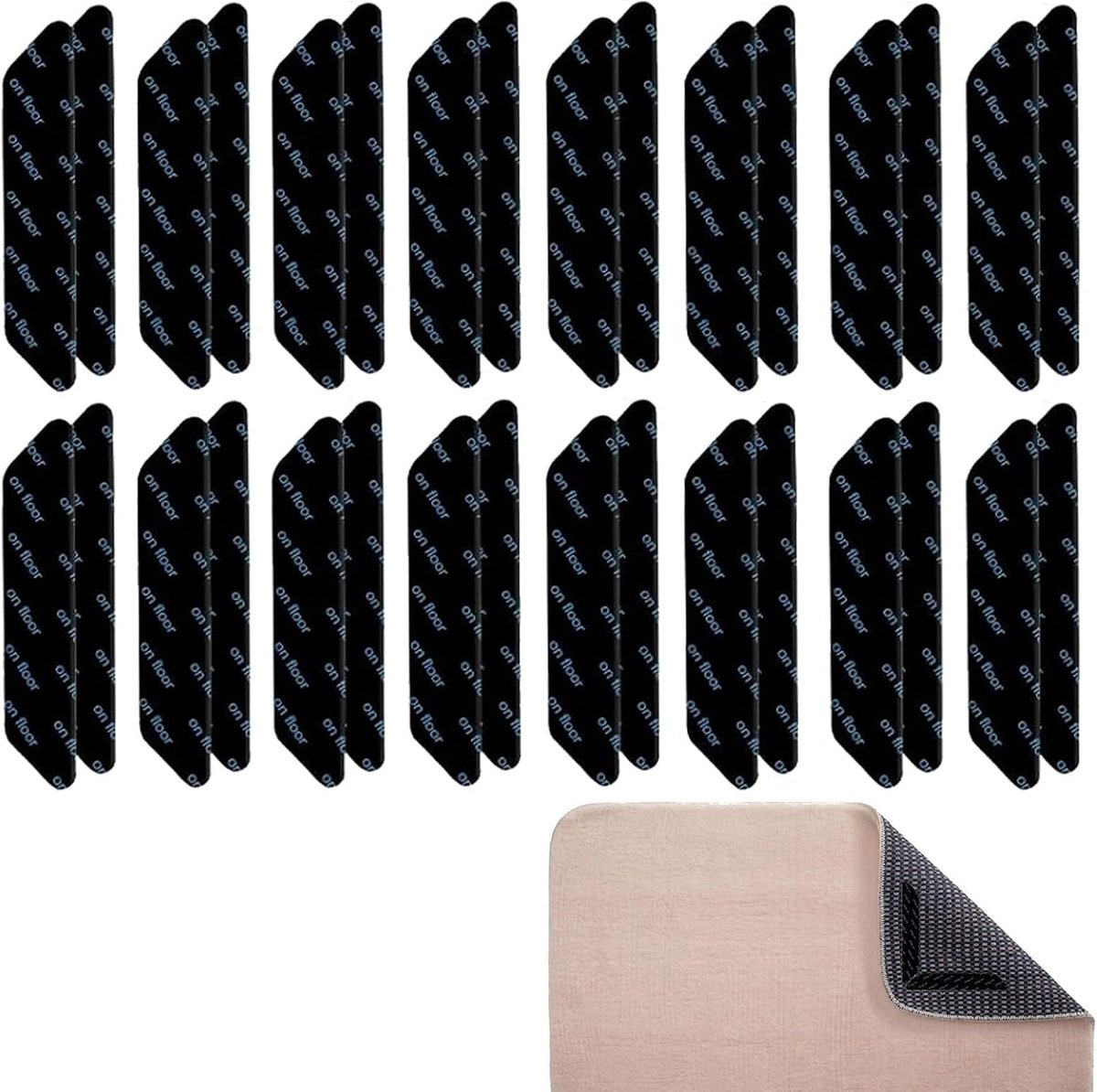 32 stuks antislipmatten, antislip tapijten, herbruikbaar en wasbaar, antislip, antislip, vloermatten, antislip onderleggers, tapijtgrepen voor hout, laminaat, marmer, parket, vloeren.