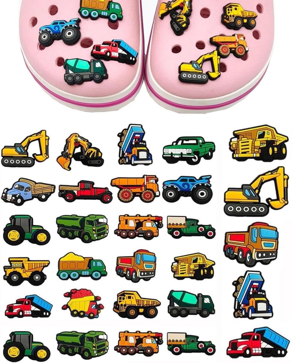 20 stuks pinnen voor crocs, decoratieve pinnen, schoenhangers, accessoires en versieringen voor schoenen, Crocs badgestekers, schoenaccessoires en versieringen voor schoenen, dames, heren en kinderen