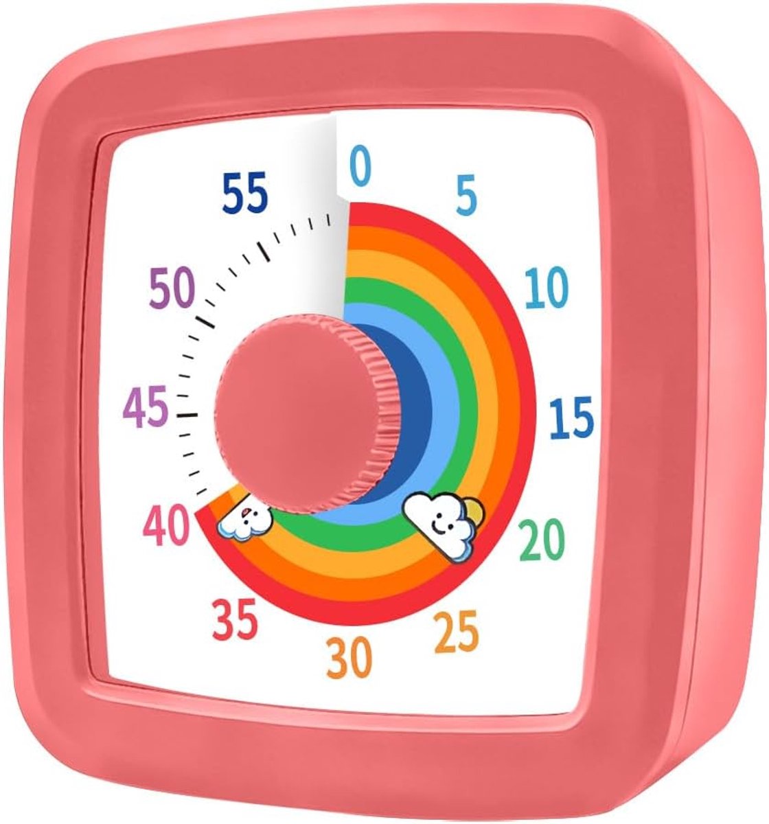 Timer Visuele timer voor kinderen, 60 minuten aftellen voor klaslokaal, kantoor, keuken, bureau, kinderen, tijdmana gement tools met stille werking, Pomodoro timer