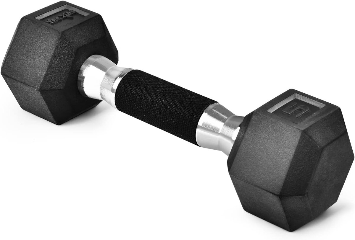 Ingekapselde zeskanthalters met rubberen grip, handgewichten met antislip, 2-25 kg, enkel