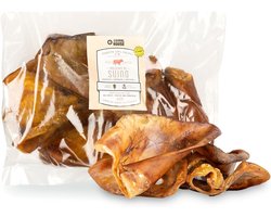 House - Natuurlijke snack voor honden, barf aan de varkensoren, Italiaanse eiwitlekkernij voor het welzijn van je hond (500 g, varkensoren)