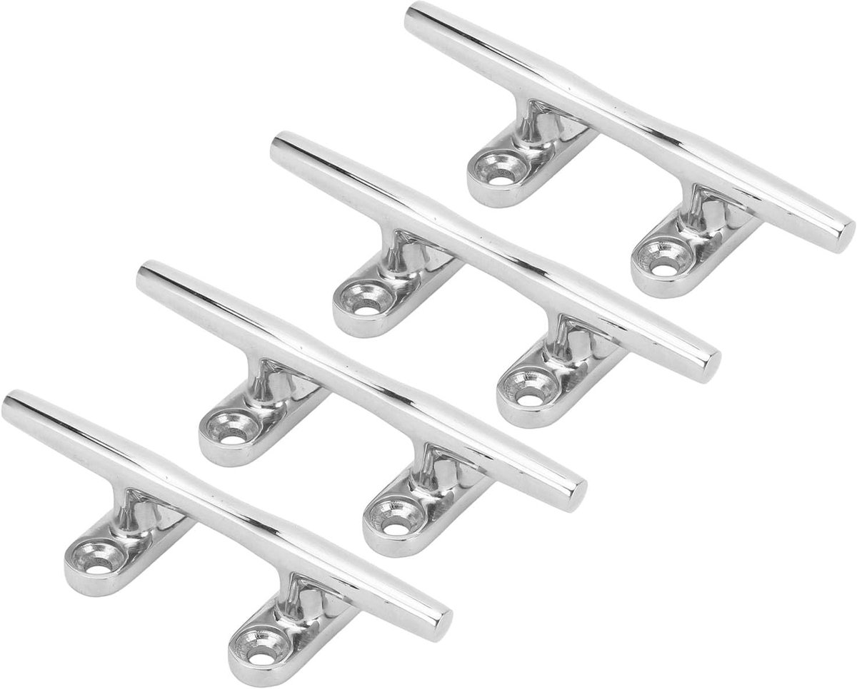 10 cm dokklemmen roestvrij staal, 4 stuks zware boot vastzetklem, afmeerdop voor boot jacht vrachtschip speedboot, maritieme dokklemmen voor kajaks, jetski's