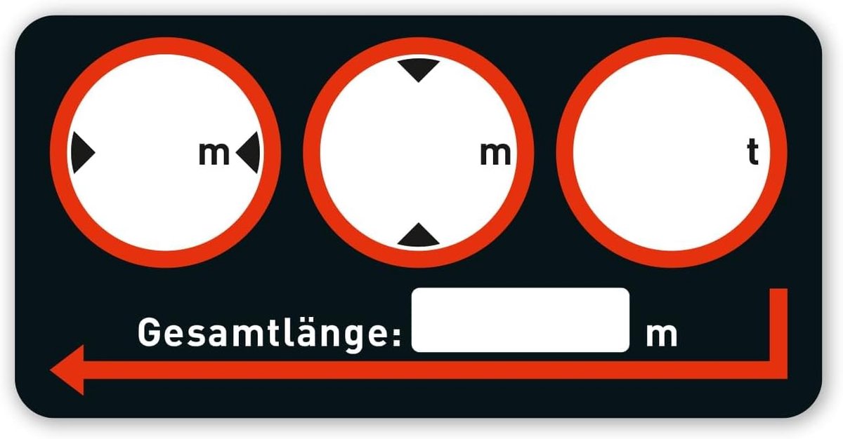iSecur Voertuigafmetingen sticker zwart - hoogte lengte breedte - 10 cm - voertuighoogte aanwijzing caravan camper bestelwagen - zelfklevend beschrijfbaar I hin546
