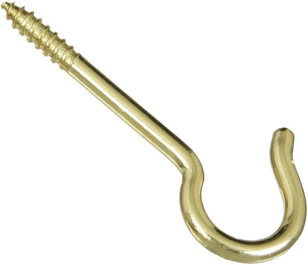 Hardware V2041#8, 2-9/16" plafondhaak in massief messing