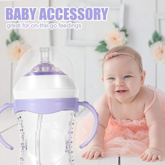 8 Stuks Flesringen en Doppen, Inclusief 4 Babyflesdeksels en 4 Zuigflesschroefringen BPA-Vrij Mam Flesdoppen Vervanging Compatibel met Philips Avent — afbeelding 4