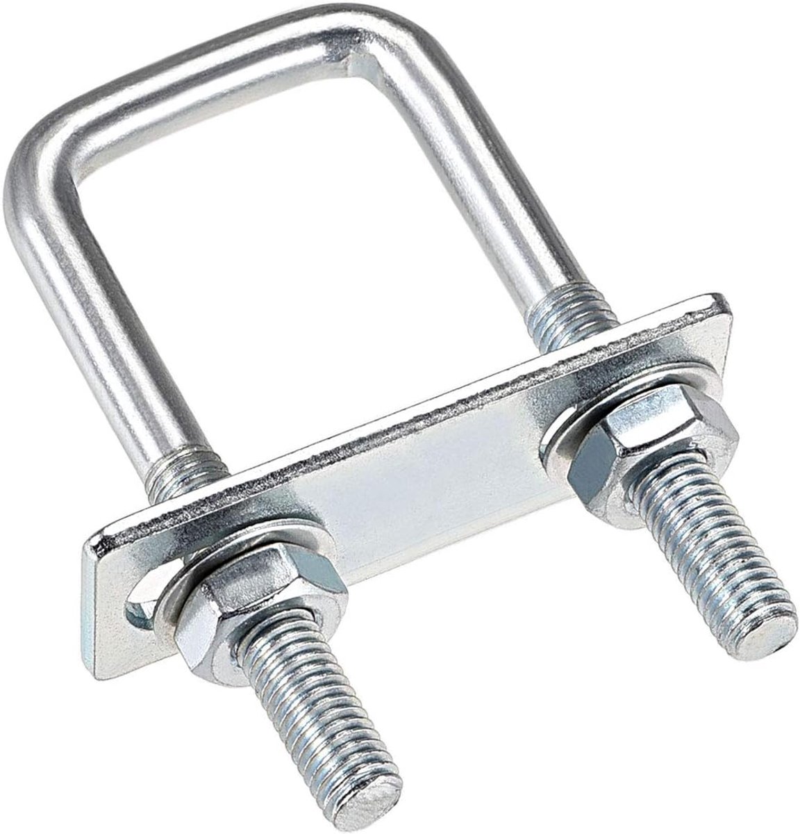 U-bouten 1 inch (25 mm) binnenbreedte koolstofstaal M8 met moeren frameplaat ronde sluitringen