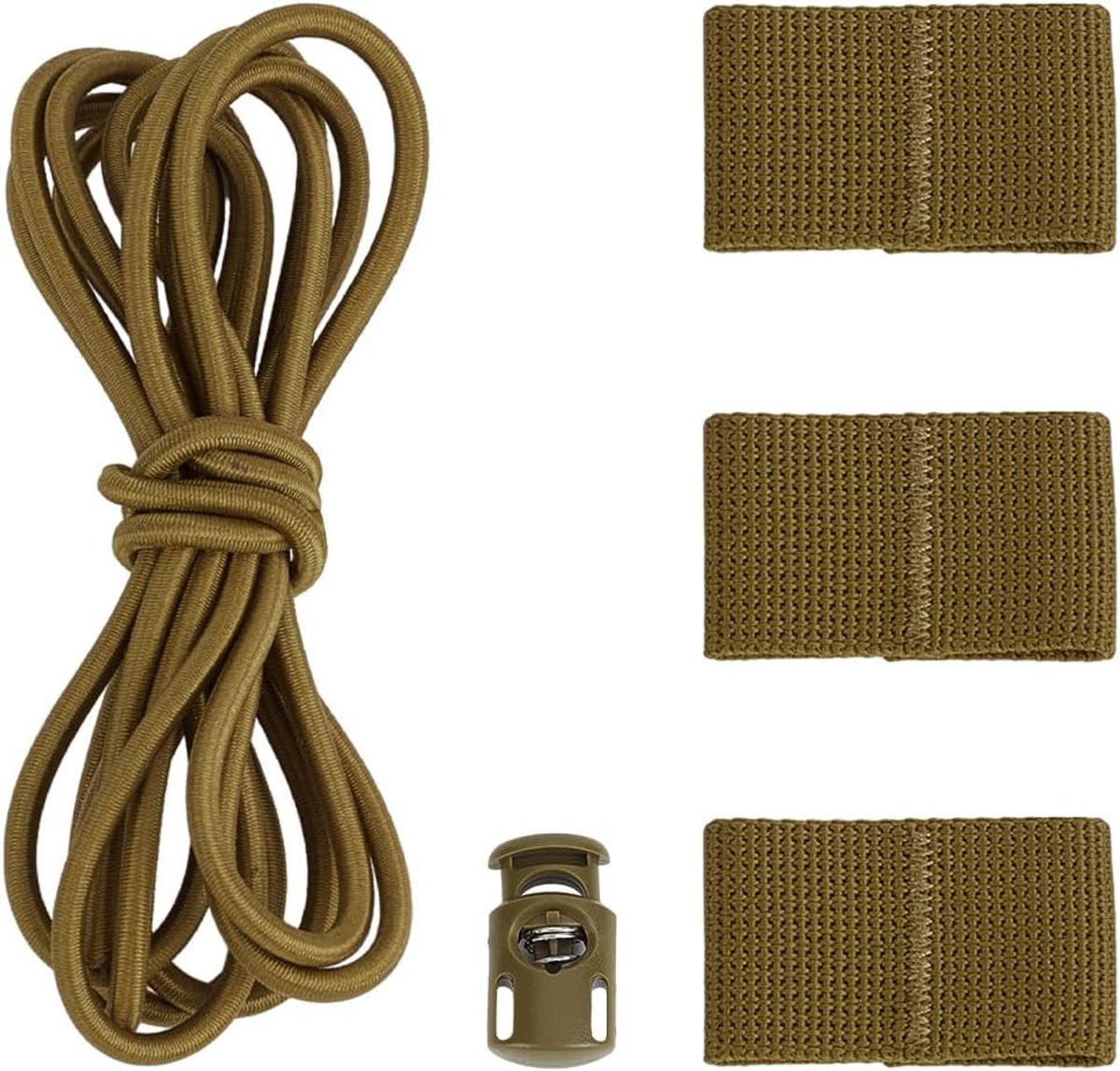 1 Set Tactische Vlag Bungee Elastische Fastener Strap Schok Koord Retentie Nylon Met Plastic Strap Olive Retentie Molle Webbing Loop Koord Lock Secure Plate Carrier Attachment