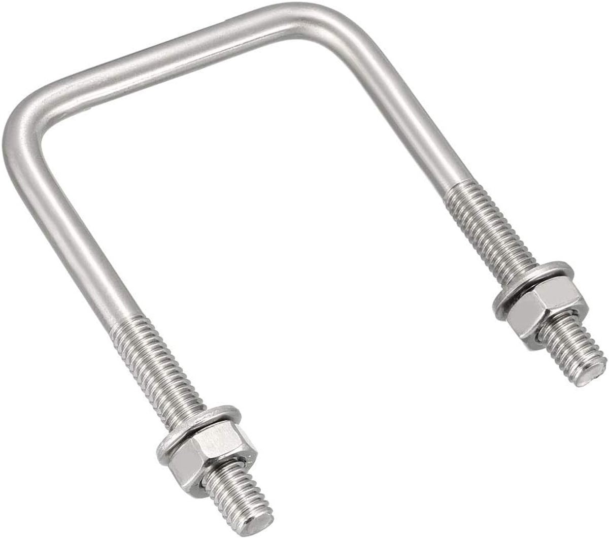 U-bouten 304 roestvrij staal met moeren M6 38 mm binnenbreedte Square,M6,45mm,2Pcs