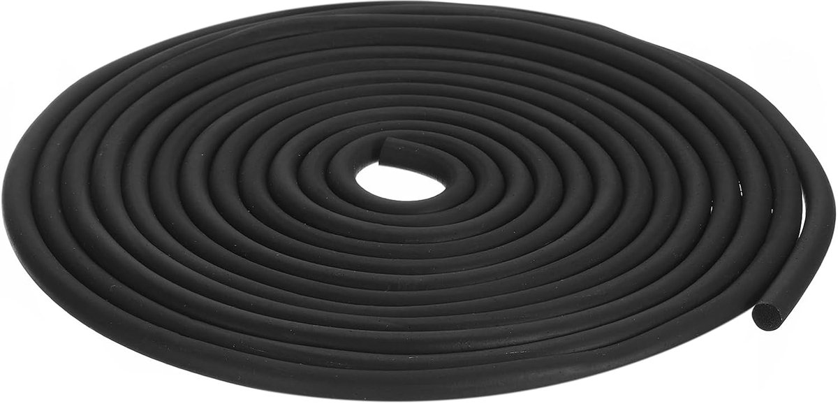 Schuimrubberen afdichtstrip, 7 mm diameter, 4,5 meter lang, rond EPDM-rubber voor doe-het-zelf afdichting, lagers, pads, schuimbuizen, handwerk