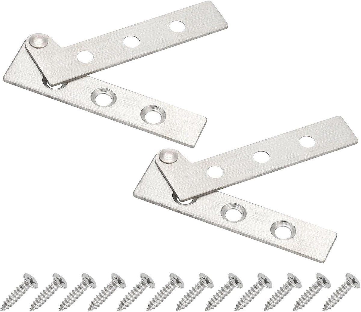 Scharnieren, 2 Set 360 Roterende Verborgen Deur Scharnieren Up Down Shaft Hardware S Size voor Secret Deur, Boekenkast, Zilver Tone