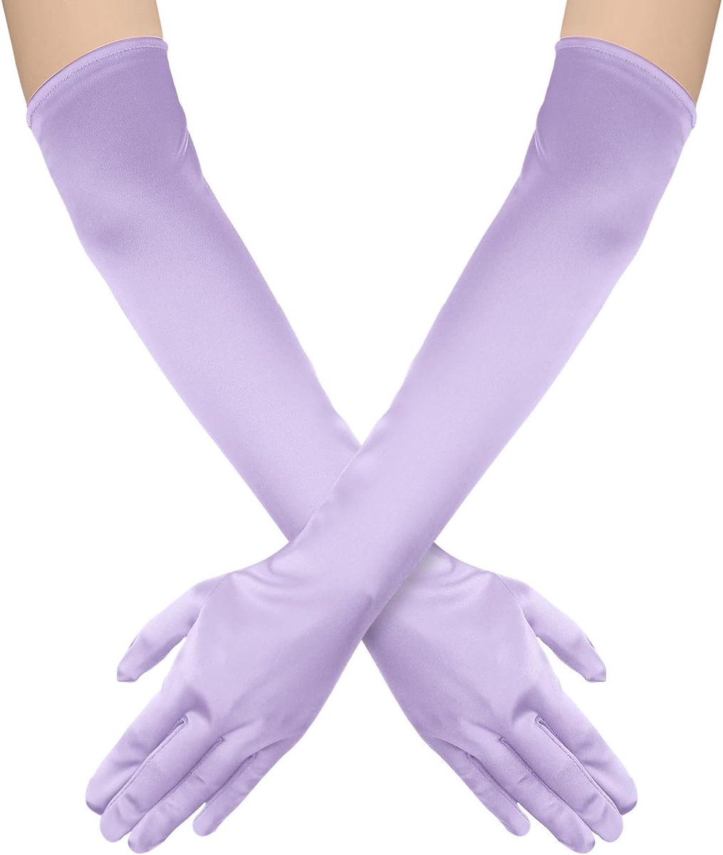 Dameshandschoenen, 52cm Lange Elleboog Satijnen Handschoenen Stretchy 1920 Long Opera Gloves Handverzorging hydraterende handschoenen voor Vrouwen Meisjes Avondfeestdans