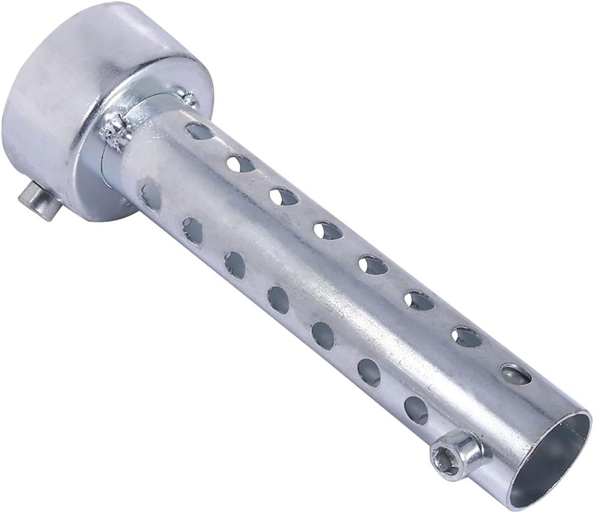 Uitlaat Insert 6mm Draad Maat 135mm Lengte Motorfiets Uitlaat Kan DB Killer Uitlaat Baffle Insert Zilver (45mm)