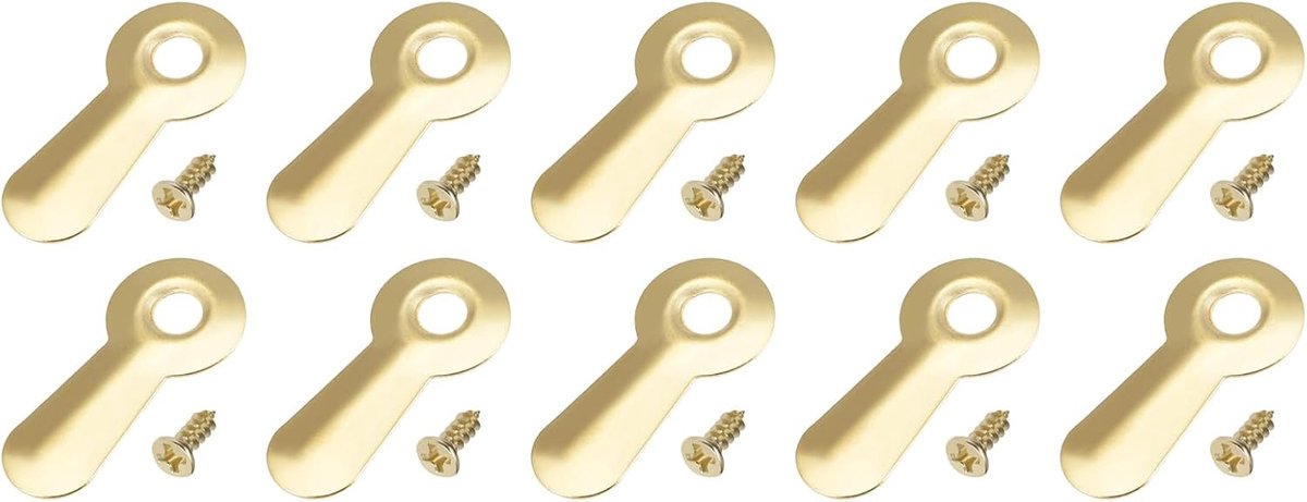 19 x 8,5 mm fotolijst-draaiknoppen x 50 stuks metalen klembevestiging met schroeven voor bevestiging en ophangframe [goud]