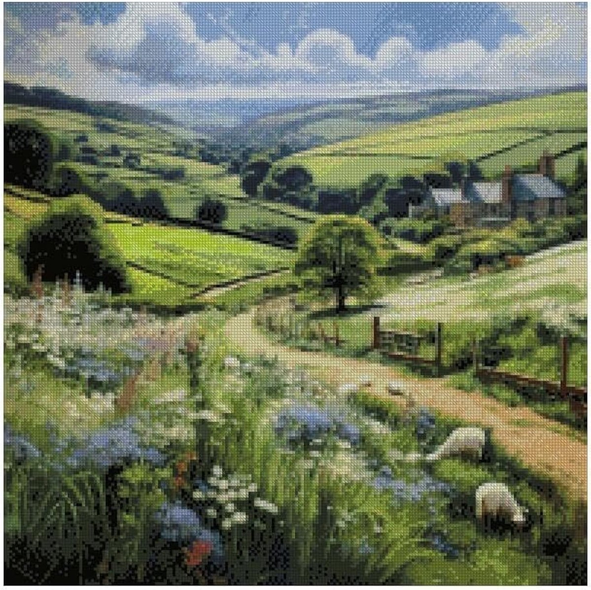Kits,100% Katoen, 14count, Blanco aida Stof, 200x200 Stitch 36x36 cm Geteld Katoen Kruissteek Kits