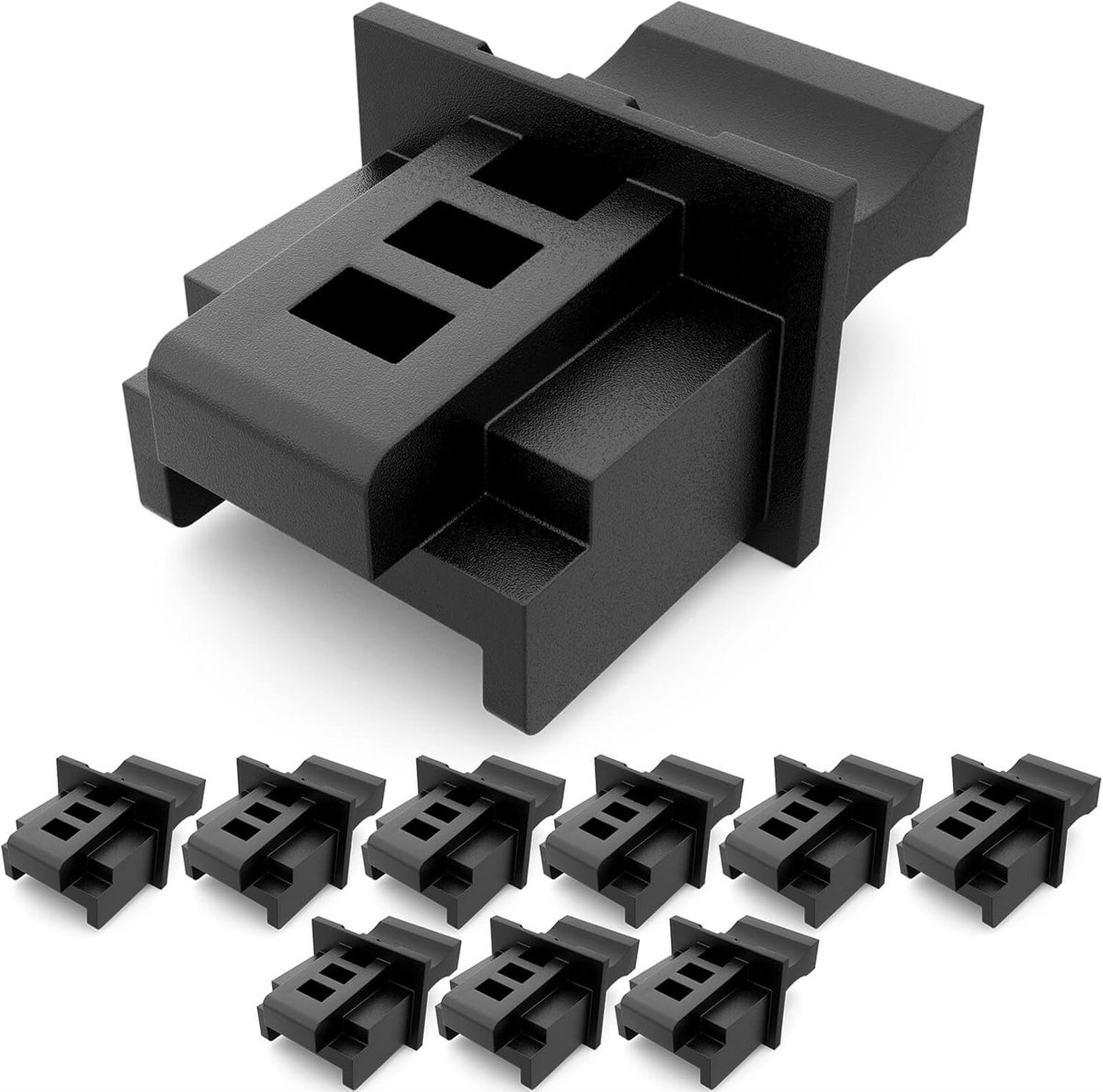 10 stuks RJ45 stofpluggen voor LAN-netwerkaansluiting - zwart