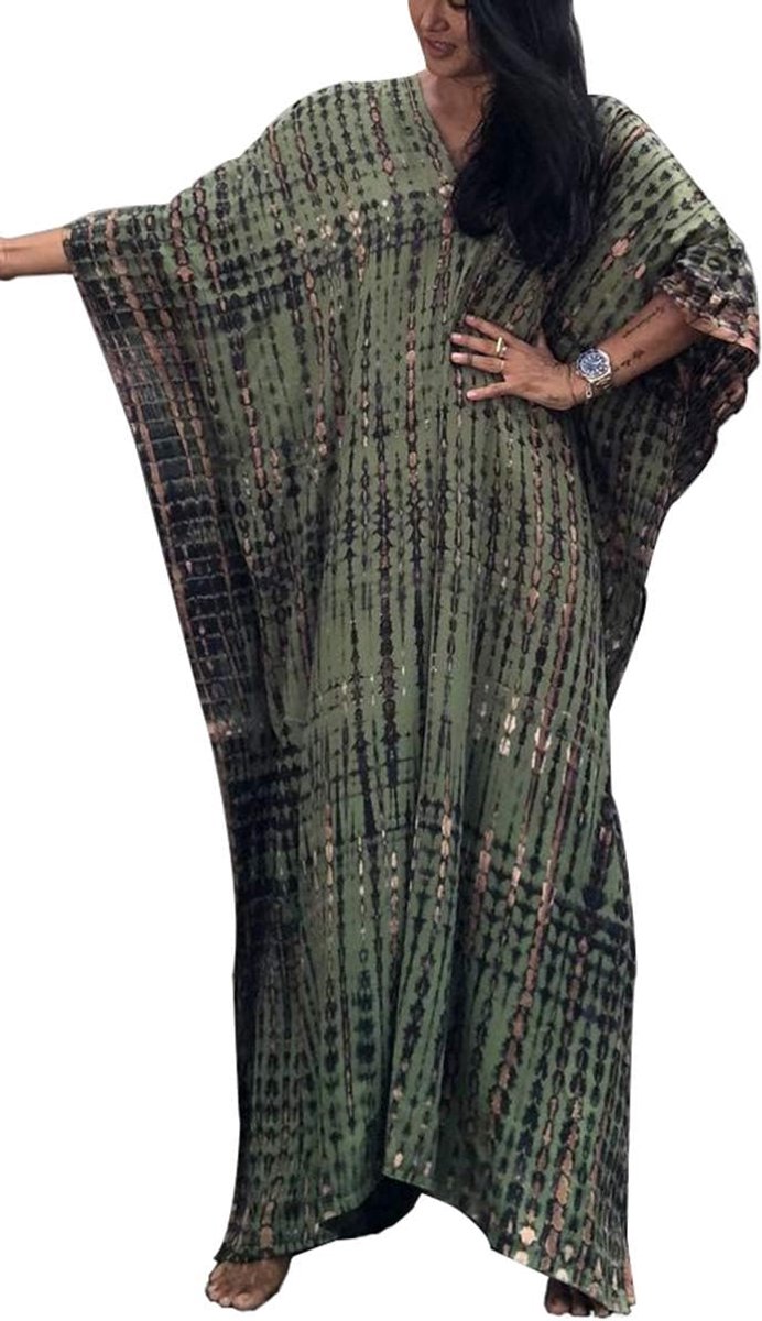 boho-kimono voor vrouwen, ruimvallende loungekleding, kaftan, strandjurk, gewaad