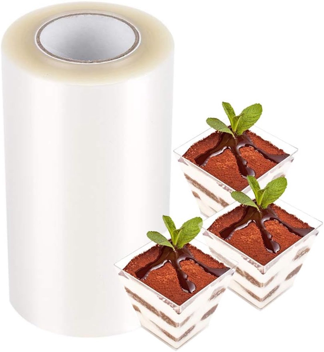 Taarthalsbanden, doorzichtige cake-acetaatstrips, transparante cake omringende rand rol, bakacetaatvellen rol voor doe-het-zelf chocolademousse taartdecoratie (10 cm* 10 m)
