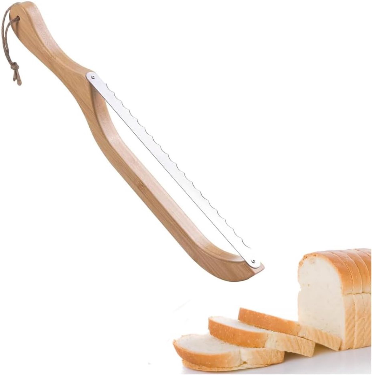 handvat, broodmes met gekartelde , 40 cm , premium roestvrij staal, broodsnijder, broodsnijder, ideaal voor het snijden van brood en gebak, fruit, keukengereedschap