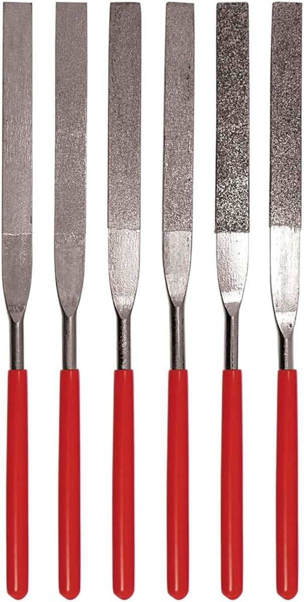 6-delige platte diamant Grit File Set - 74330DF