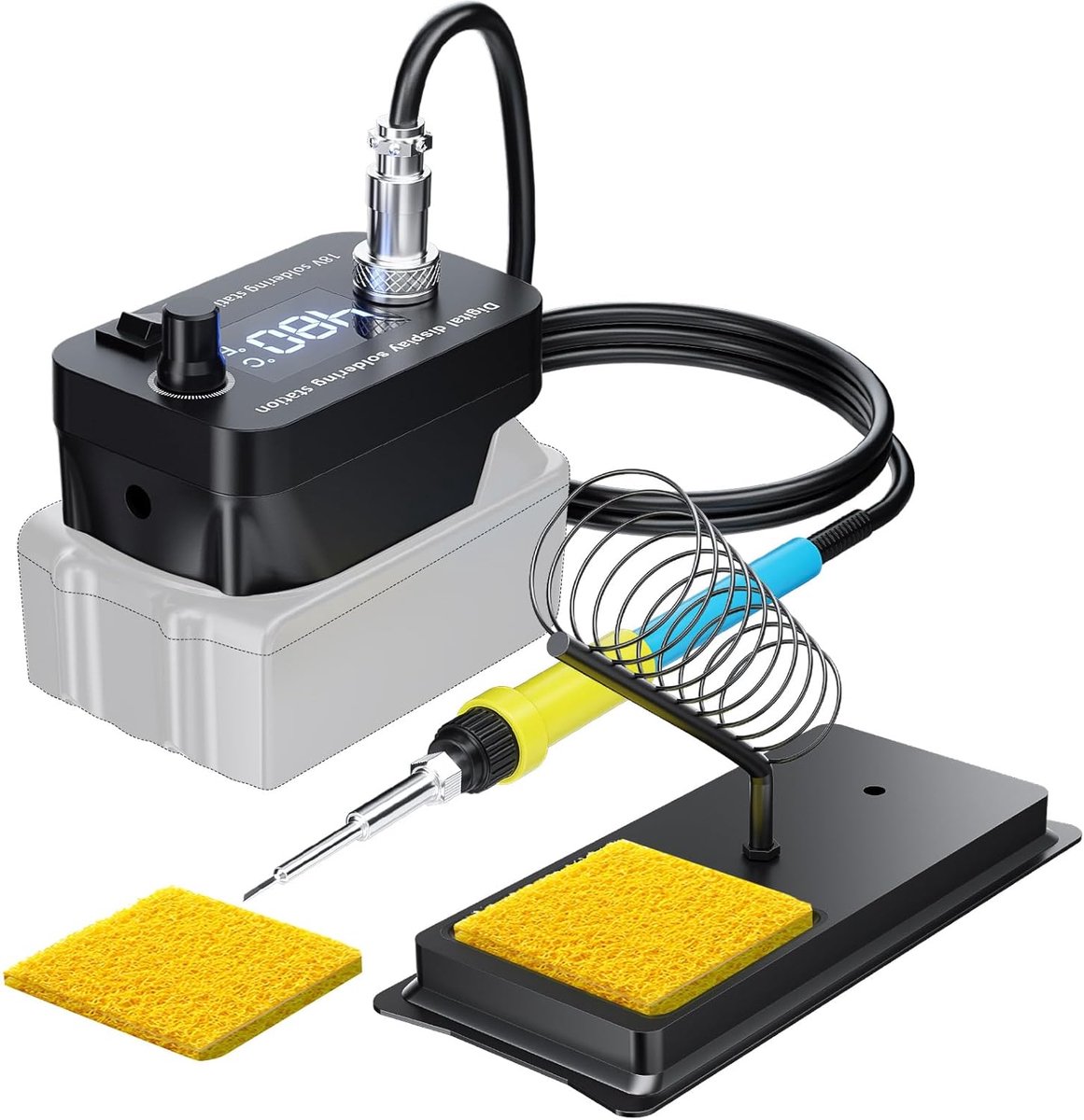 accu-soldeerbout voor Makita 18V (zonder accu), professionele draadloze soldeerbout met 12 seconden snelle opwarmtijd, instelbaar van 0-500 °C, led-display, precisielassen
