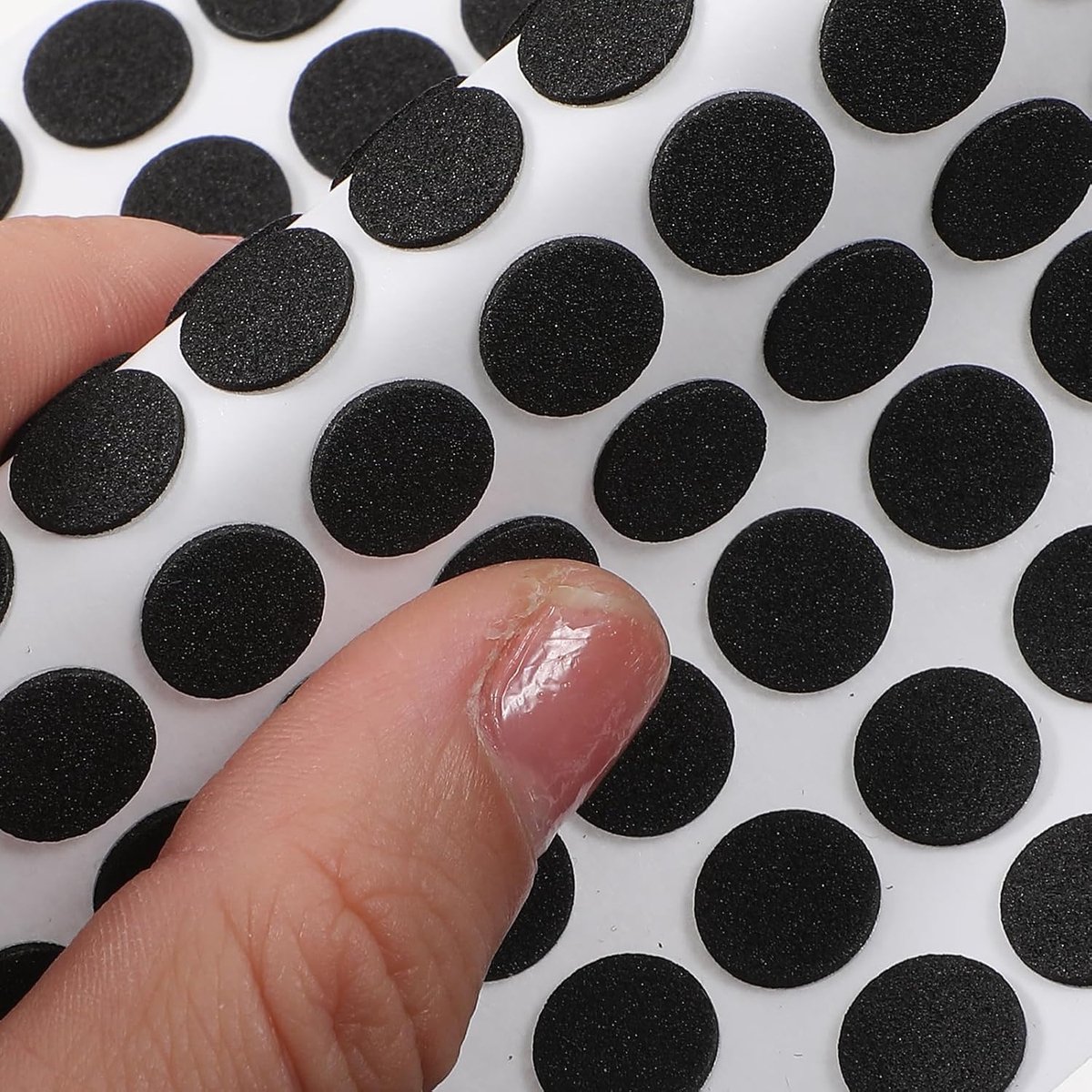 300 stuks mini-viltglijders, zelfklevende schuimrubberen pads voor meubels, lades, 1 cm diameter, voor kastdeuren, meubels, bureaus, vloer, laden, zwart