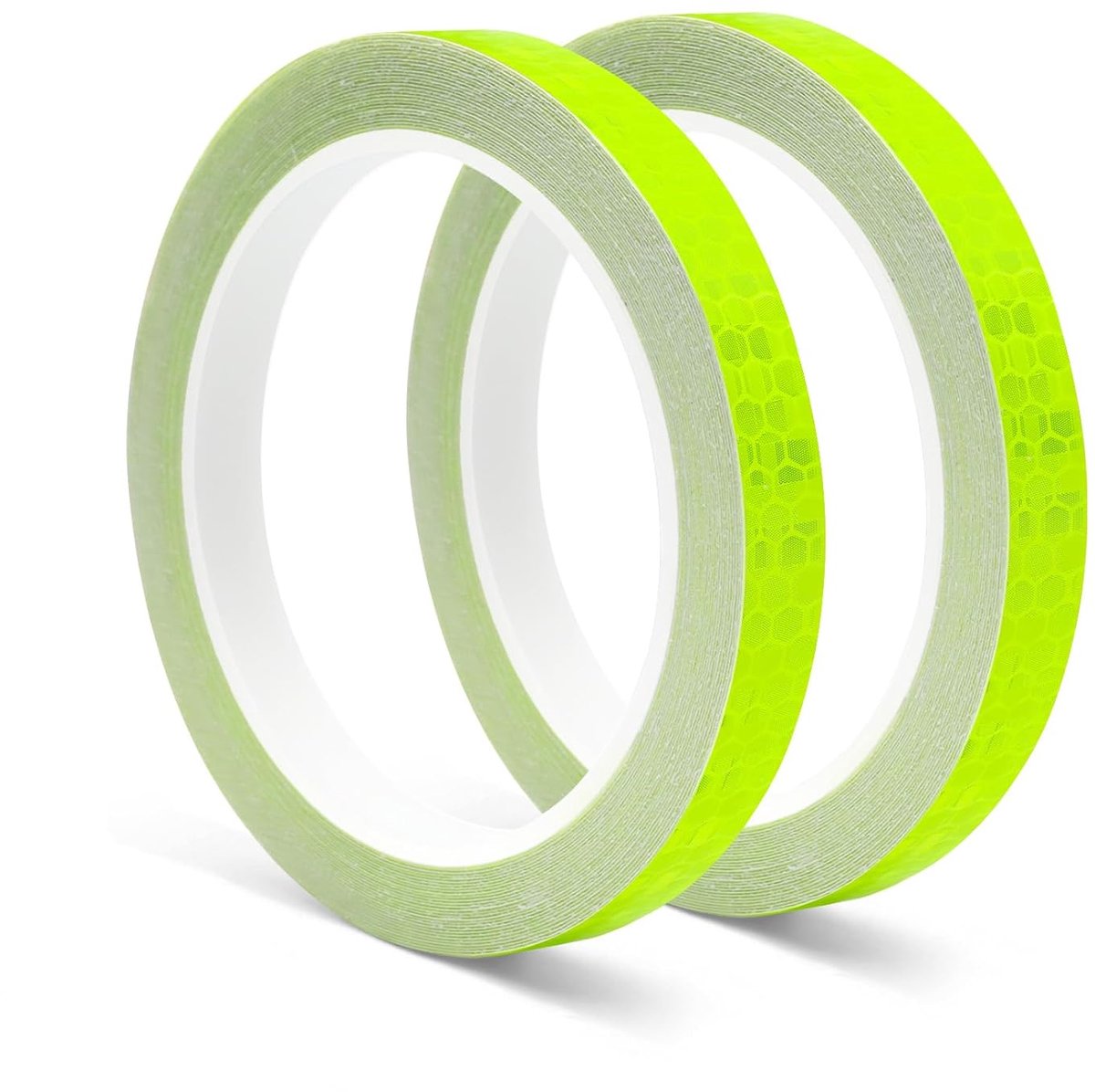 Tape 1 cm x 8 m fluorescerende tape waterdicht voor buiten DOT autostickers voor fietsen, fietsen, helmen, aanhangwagens, geel