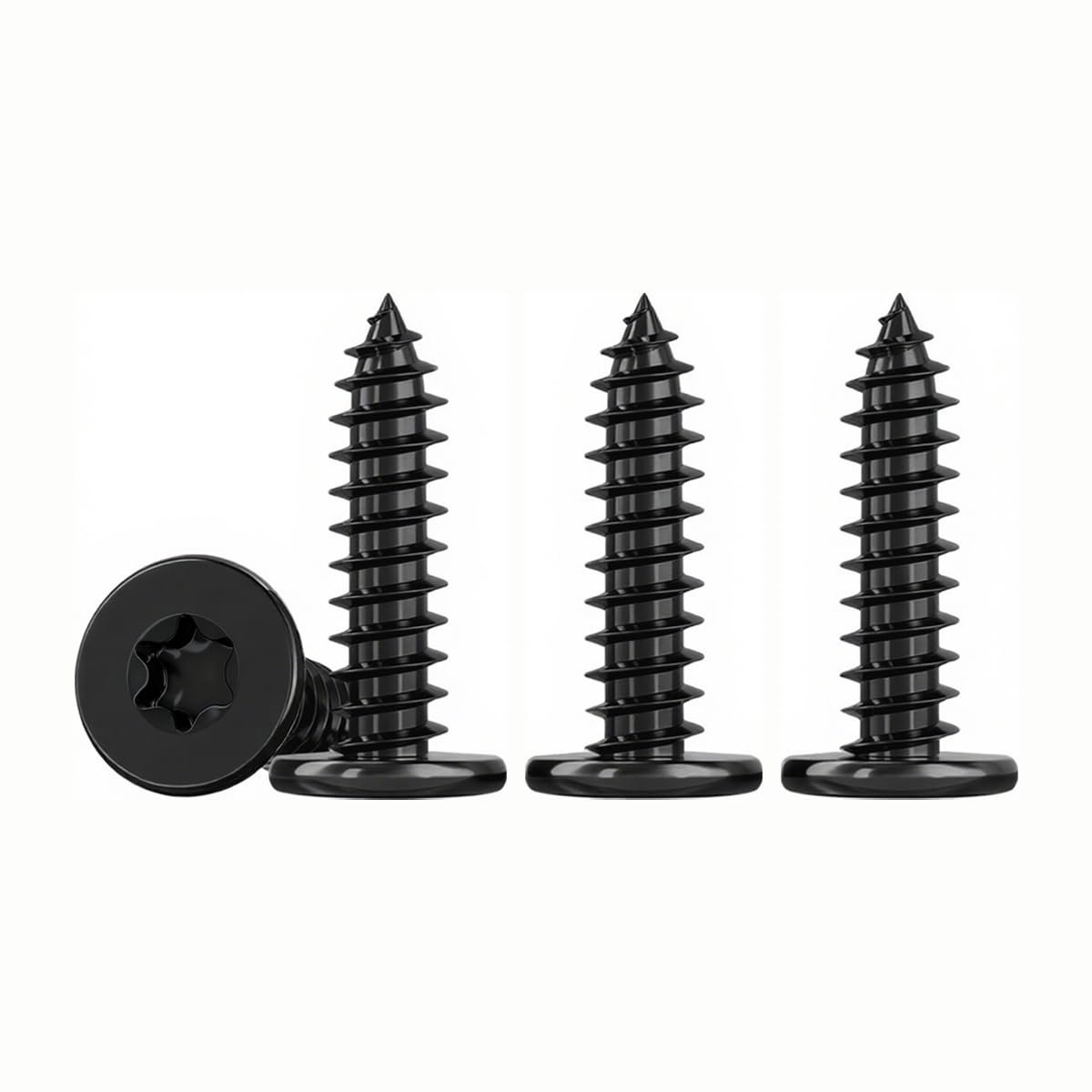 Roestvrijstalen Schroeven Hout Zwart M4 X 20 mm, 50 Stuks Schroeven Met Platte Kop Roestvrij Staal A2 V2A Plaatschroeven Ideaal Voor Binnen- En Buitentoepassingen