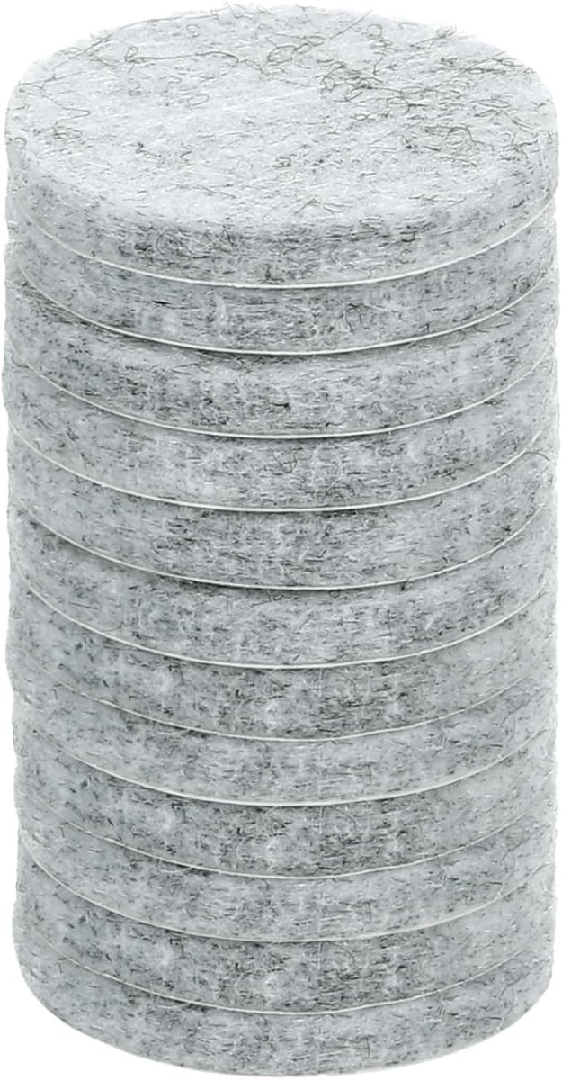 Ronde viltdoppen voor meubels, 12 stuks, diameter 1,2 cm x dikte 0,3 cm, antislip, krasbestendig, stoelpootbeschermers ter bescherming van vloeren, grijs