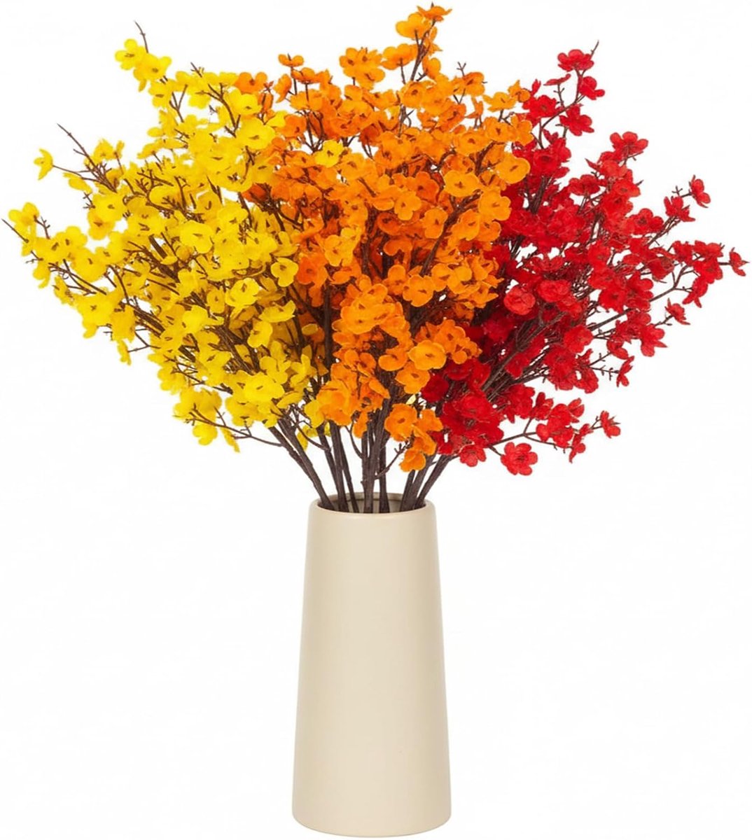 Kunstbloemen Gypsophila kunstzijden kunstbloemen kunstbloemen als echte kunstbloemen herfst geschikt voor vaas, bruiloft, feest, herfstdecoratie