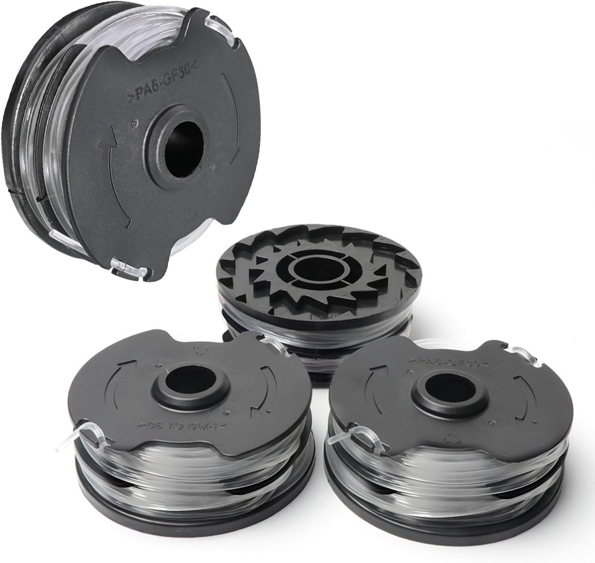 4 stuks draadspoel voor grastrimmer (10 m diameter 1,65 mm), reservespoel compatibel met Parkside PRT 550, PRTA 20-Li, PRT 300 A1 modellen
