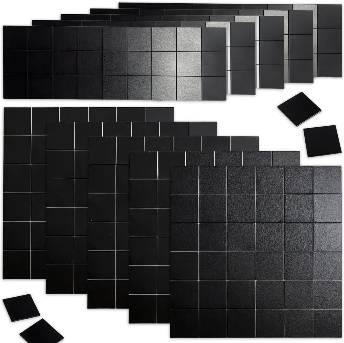 Magneetstrip, kleefmagneet, 315 stuks, 15 x 15 mm/20 x 20 mm, magneetplakband voor keuken, garage, studio, kantoor